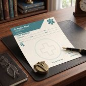 Aangepaste RX-blok teal arts recept medisch Notitieblok