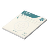 Aangepaste RX-blok teal arts recept medisch Notitieblok (Linkerzijde)
