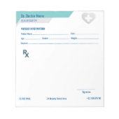 Aangepaste RX-pad voor artsen Bewerkbaar recept Notitieblok (Voorkant)