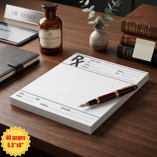 Aangepaste RX-receptenblok voor artsen, apothekers Notitieblok