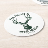 Aangepaste 's nachts Antlers Ronde Kartonnen Onderzetter (Gebogen)