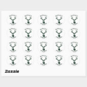 Aangepaste 's nachts Antlers Ronde Sticker (Vel)