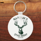 Aangepaste 's nachts Antlers Sleutelhanger (Voorkant)