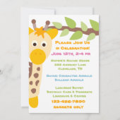 Aangepaste Safari Adventure Birthday Invitation Kaart (Achterkant)