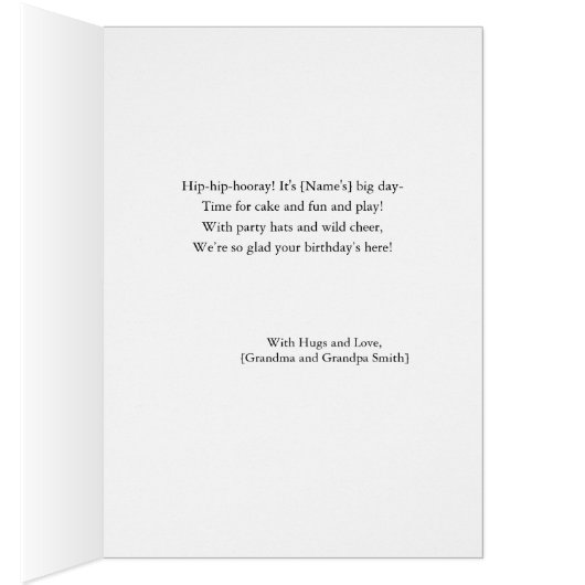 Aangepaste Safari Dier Kinder leeftijd Foto Verjaa (Binnen (Rechts))