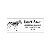 Aangepaste Safari Dier Zebra Retouradresstempel Rubberstempel (Afrduk)