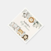 Aangepaste Safari Oerwoud Dieren Baby shower Papie Servet (Hoek)