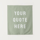 Aangepaste Sage Banner Gepersonaliseerd Uw Quote W Wandkleed (Voorkant)