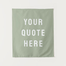 Aangepaste Sage Banner Gepersonaliseerd Uw Quote W Wandkleed