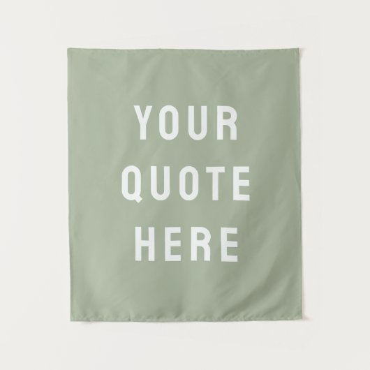 Aangepaste Sage Banner Gepersonaliseerd Uw Quote W Wandkleed (Voorkant)