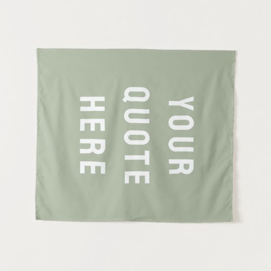 Aangepaste Sage Banner Gepersonaliseerd Uw Quote W Wandkleed (Voorkant (horizontaal))