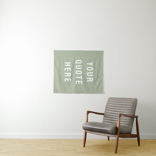 Aangepaste Sage Banner Gepersonaliseerd Uw Quote W Wandkleed (In Situ (horizontaal))