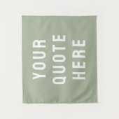 Aangepaste Sage Banner Gepersonaliseerd Uw Quote W Wandkleed (Voorkant)