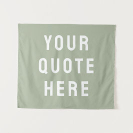 Aangepaste Sage Banner Gepersonaliseerd Uw Quote W Wandkleed
