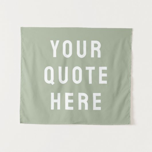 Aangepaste Sage Banner Gepersonaliseerd Uw Quote W Wandkleed (Voorkant (horizontaal))