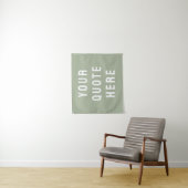 Aangepaste Sage Banner Gepersonaliseerd Uw Quote W Wandkleed (In situ)