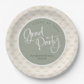 Aangepaste Sage Gold Class van 2025 Afstudeerder P Papieren Bordje (Voorkant)