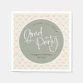 Aangepaste Sage Gold Class van 2025 Afstudeerder P Servet (Voorkant)