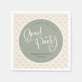 Aangepaste Sage Gold Class van 2025 Afstudeerder P Servet