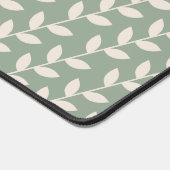 Aangepaste Sage Green 70s Retro Leaf Patroon Bureaumat (Hoek)