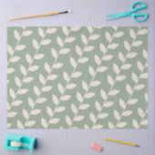 Aangepaste Sage Green 70s Retro Leaf Patroon Tissuepapier (Craft)