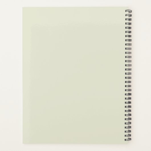 Aangepaste Sage Green Minimal 2025 Kalender Planne Planner (Achterkant)