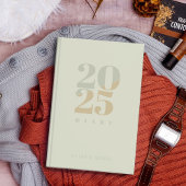 Aangepaste Sage Green Minimal 2025 Kalender Planne Planner