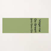 Aangepaste Sage Groene Inspirerende Citaat Workout Yogamat (Voorkant (horizontaal))