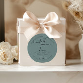 Aangepaste Sage Groene Sticker Dank u Label