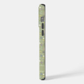 Aangepaste Sage Olijfgroen Bloemen Wit Roze Bloeme iPhone Hoesje (Linkerkant)