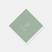 Aangepaste Sage Wedding Napkins: Aangepaste ontwer Servet (Hoek)
