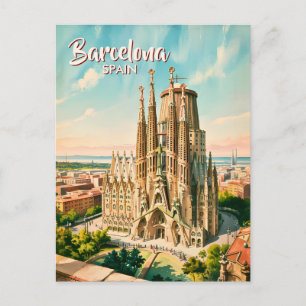 Aangepaste Sagrada Familia Barcelona Reis Watercol Briefkaart