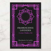 Aangepaste Sahasrara Kroon Chakra Etherische Olie Wijn Etiket (Enkel label)