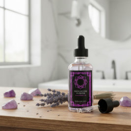 Aangepaste Sahasrara Kroon Chakra Etherische Olie Wijn Etiket