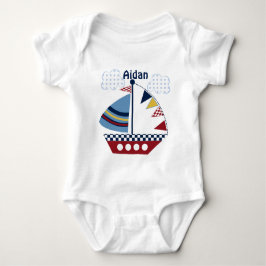 Aangepaste "Sail Away/Nautical/Boat/baby" Romper