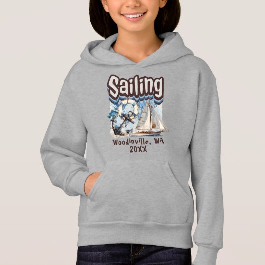 Aangepaste Sailing Lover Sailor Locatie Datum Naam (Voorkant)
