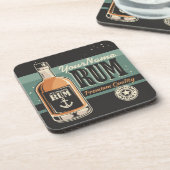 Aangepaste Sailor Rum Liquor Bottle Retro-teken Bier Onderzetter (Linkerzijde)