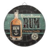 Aangepaste Sailor Rum Liquor Bottle Retro-teken Dartbord (Voorkant)