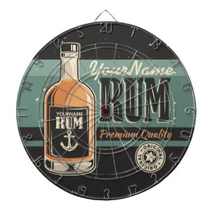 Aangepaste Sailor Rum Liquor Bottle Retro-teken Dartbord