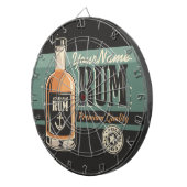 Aangepaste Sailor Rum Liquor Bottle Retro-teken Dartbord (Voorkant Rechts)
