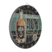 Aangepaste Sailor Rum Liquor Bottle Retro-teken Dartbord (Voorkant Links)