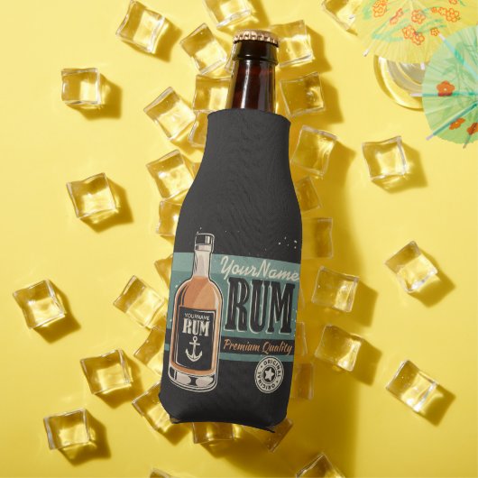 Aangepaste Sailor Rum Liquor Bottle Retro-teken Flesjeskoeler (Insitu Zomer)