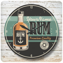 Aangepaste Sailor Rum Liquor Bottle Retro-teken