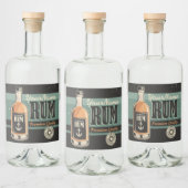 Aangepaste Sailor Rum Liquor Bottle Retro-teken Likeurfles Etiket (Flessen)