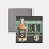 Aangepaste Sailor Rum Liquor Bottle Retro-teken Magneet (Voorkant / Achterkant)