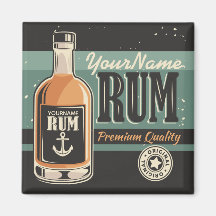 Aangepaste Sailor Rum Liquor Bottle Retro-teken