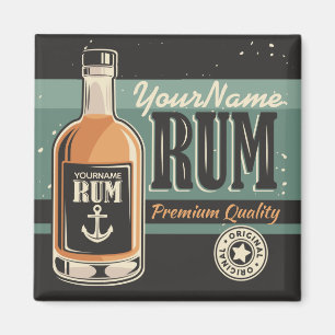 Aangepaste Sailor Rum Liquor Bottle Retro-teken Magneet