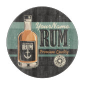 Aangepaste Sailor Rum Liquor Bottle Retro-teken Snijplank (Voorkant)