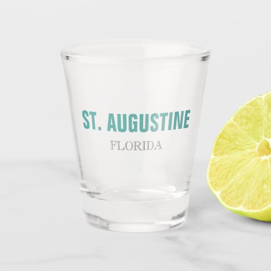 Aangepaste Saint Augustine Florida Beach Shot Glas (Voorkant)
