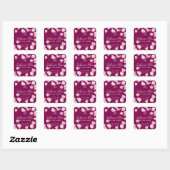 Aangepaste Sakura Bliss Persoonlijke Soja Was Kaar Vierkante Sticker (Vel)